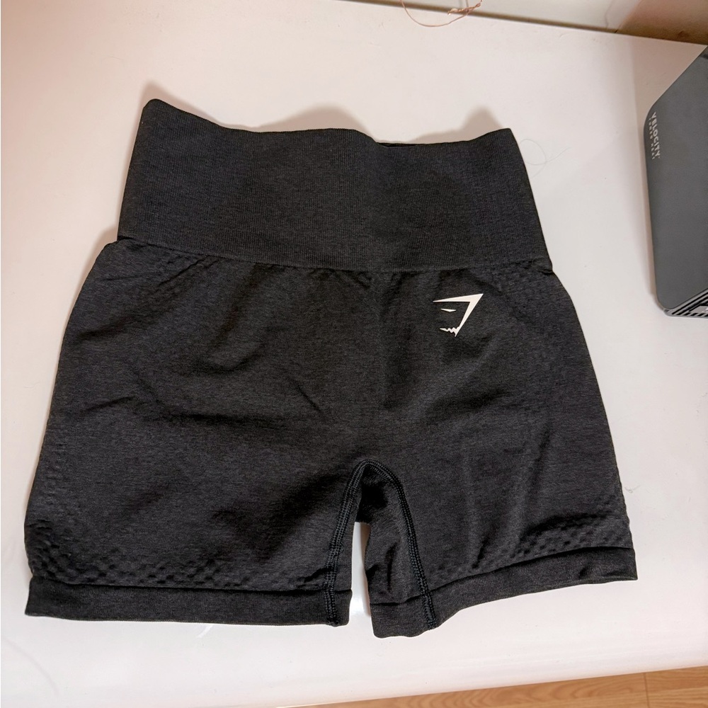 gym shark shorts 
color: black 
size: XS